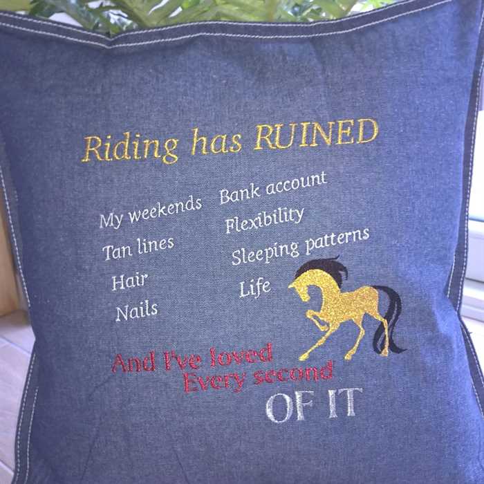 "Riding has ruined" pude 